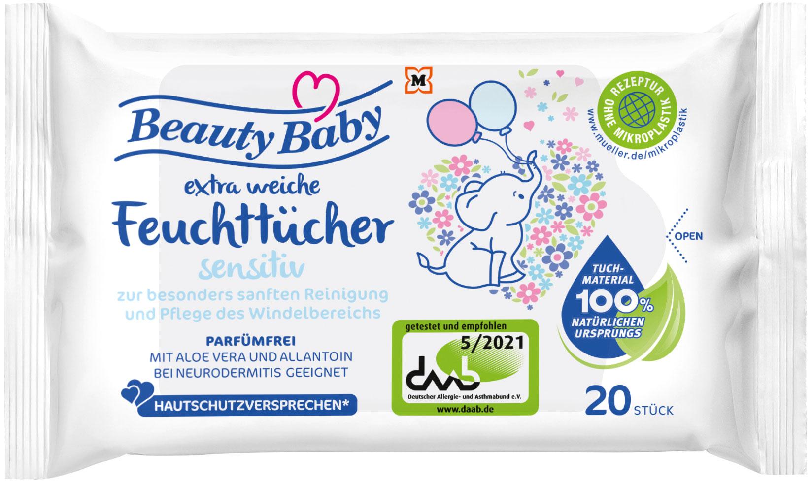 Beauty Baby Feuchttücher Sensitiv 2x20 Tücher