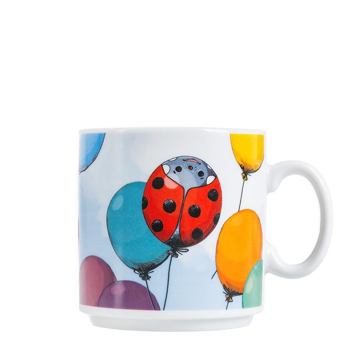 Käfer Haferl Tasse Luftballon