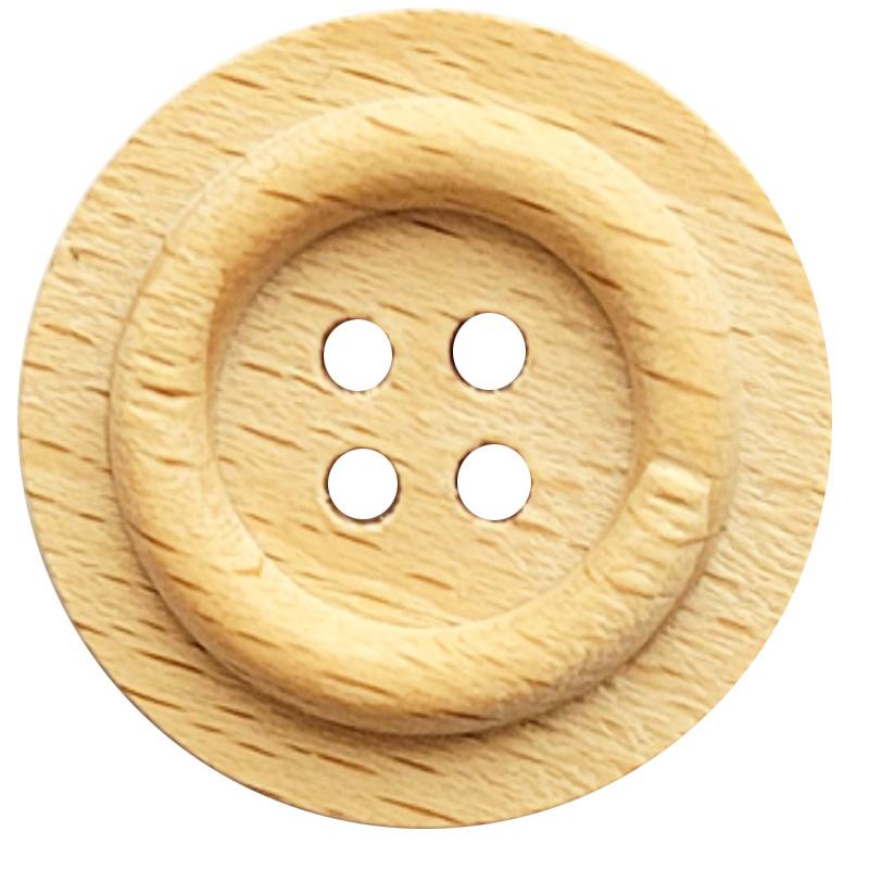 Dill 4-loch-Holzknopf rund Ø 20mm 4er Pack