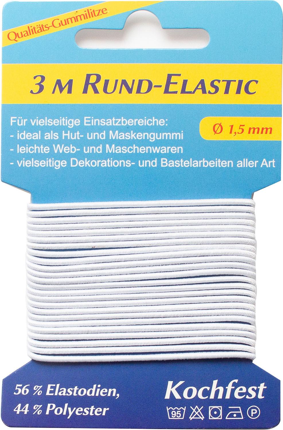 Elastic Gummikordel rund 3m