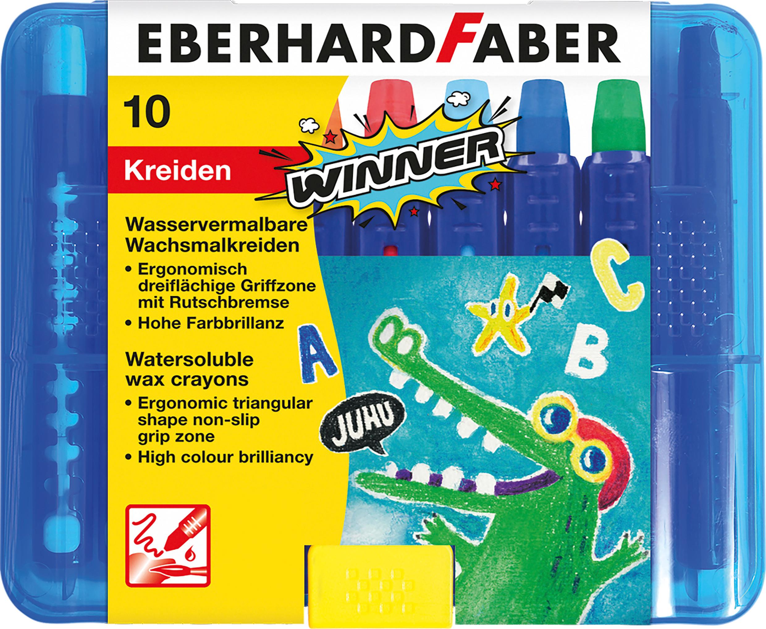 EBERHARD FABER Wachsmalkreide 10er Kunststoffbox