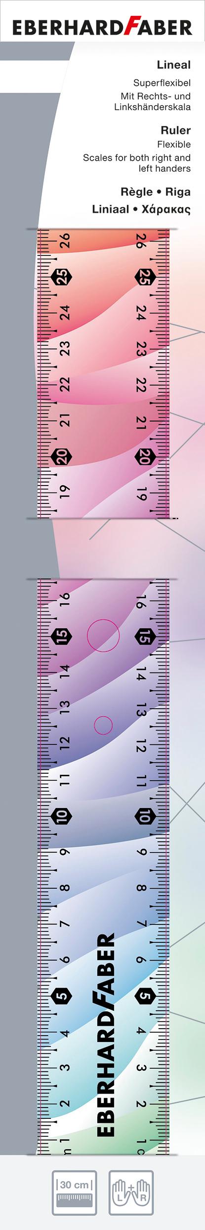 EBERHARD FABER Lineal Rainbow 30 cm