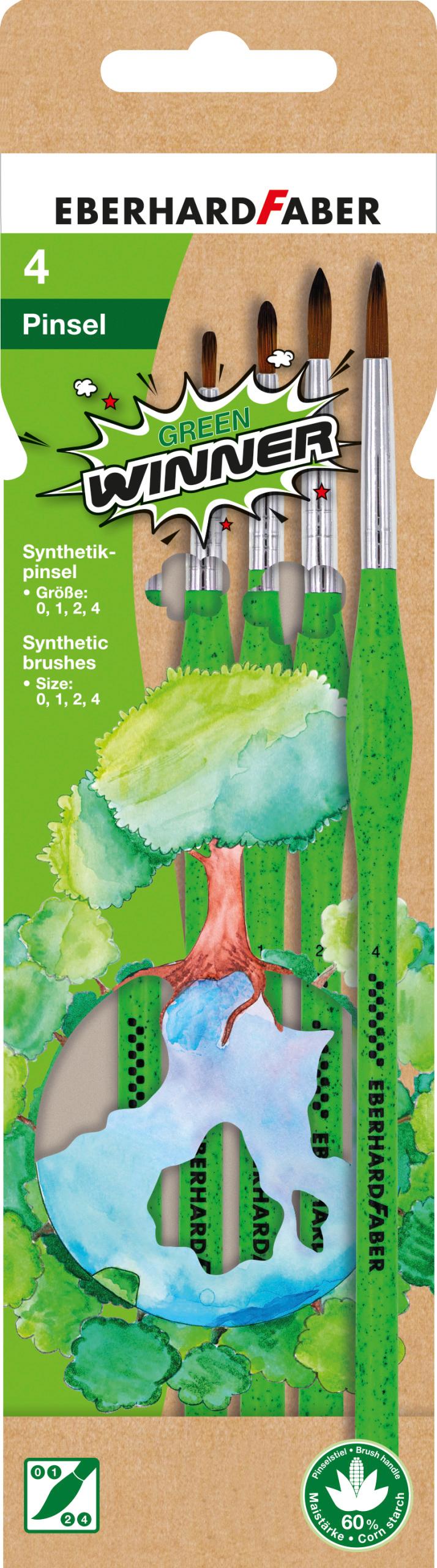 EBERHARD FABER Green Winner Synthetik Pinsel-Set fein