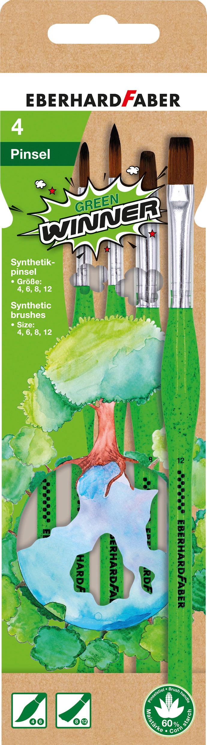 EBERHARD FABER Green Winner Synthetik Pinselset rund und flach