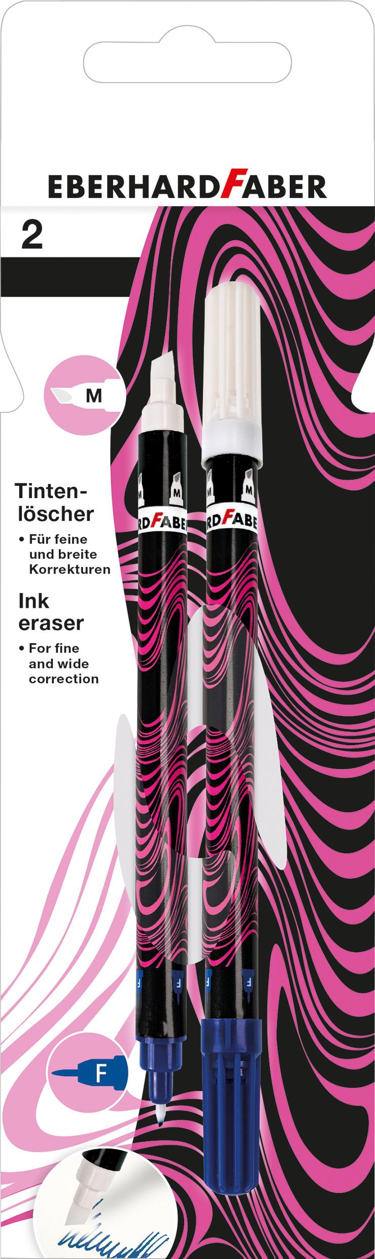 EBERHARD FABER Tintenlöscher neon pink/schwarz 2er