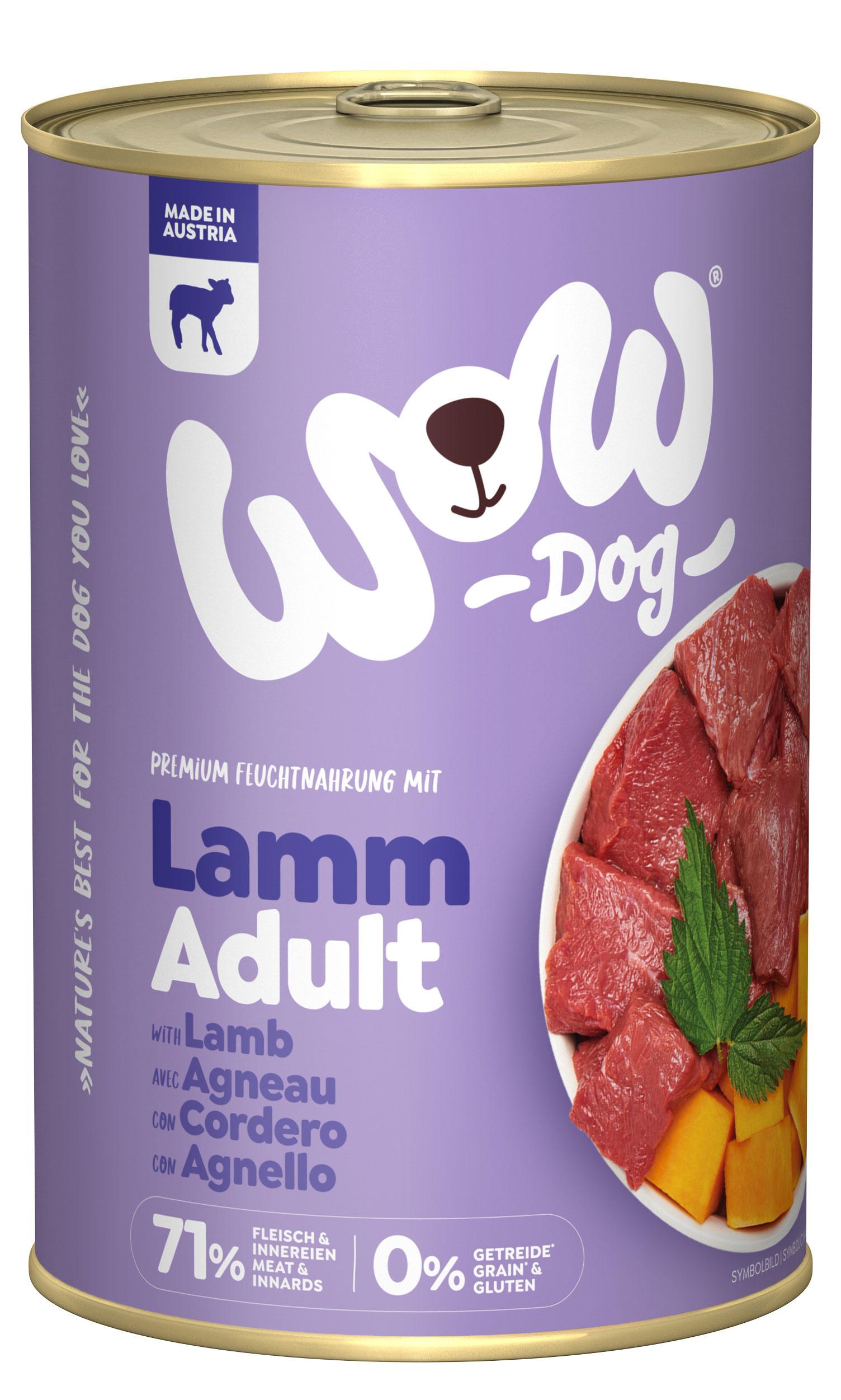 WOW Hundenassfutter Adult Lamm