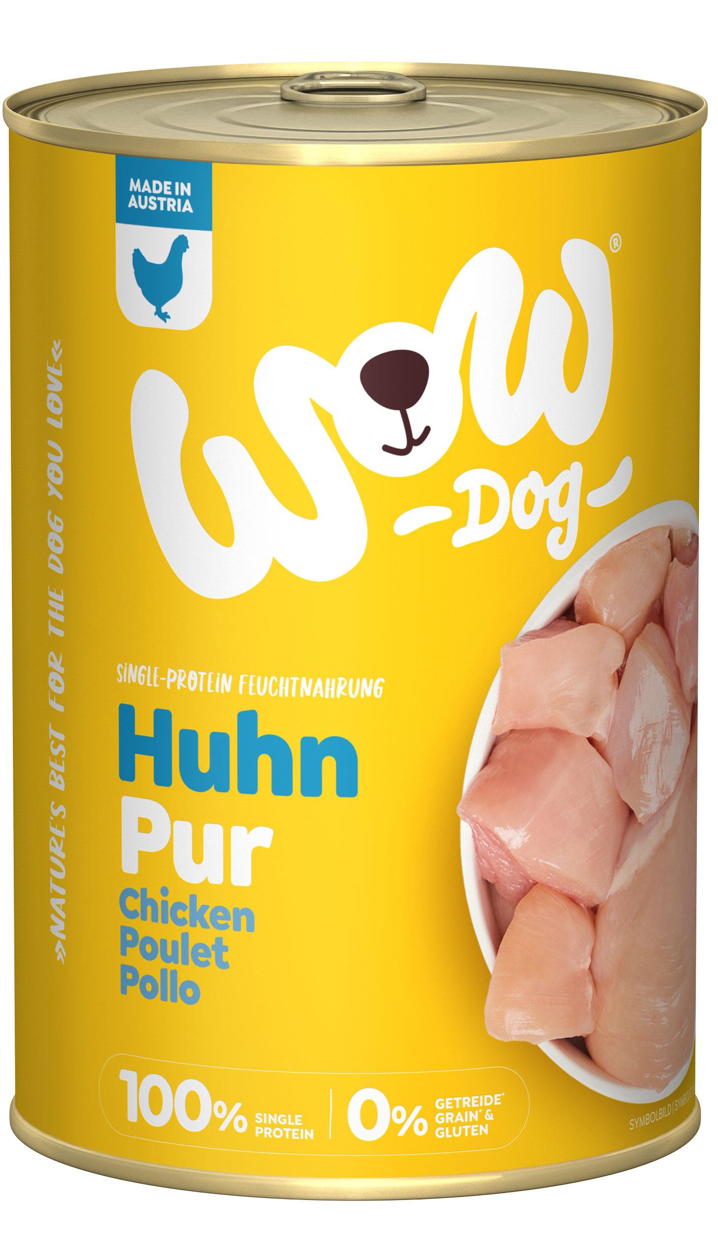 WOW Hundenassfutter Pur Huhn