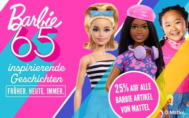 25% auf alle Barbie Artikel von Mattel